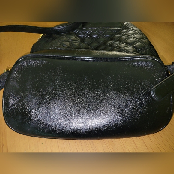 MCM Black Quilted Backpack w gold tone hardware - Picture 7 of 16